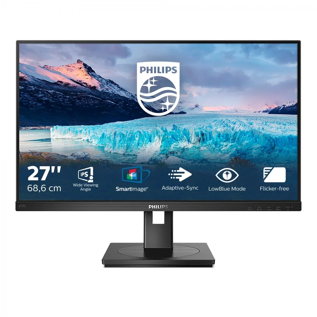 ECRAN PHILIPS FHD 27 PIVOT HAUTEUR HDMI DP VGA (3/8)