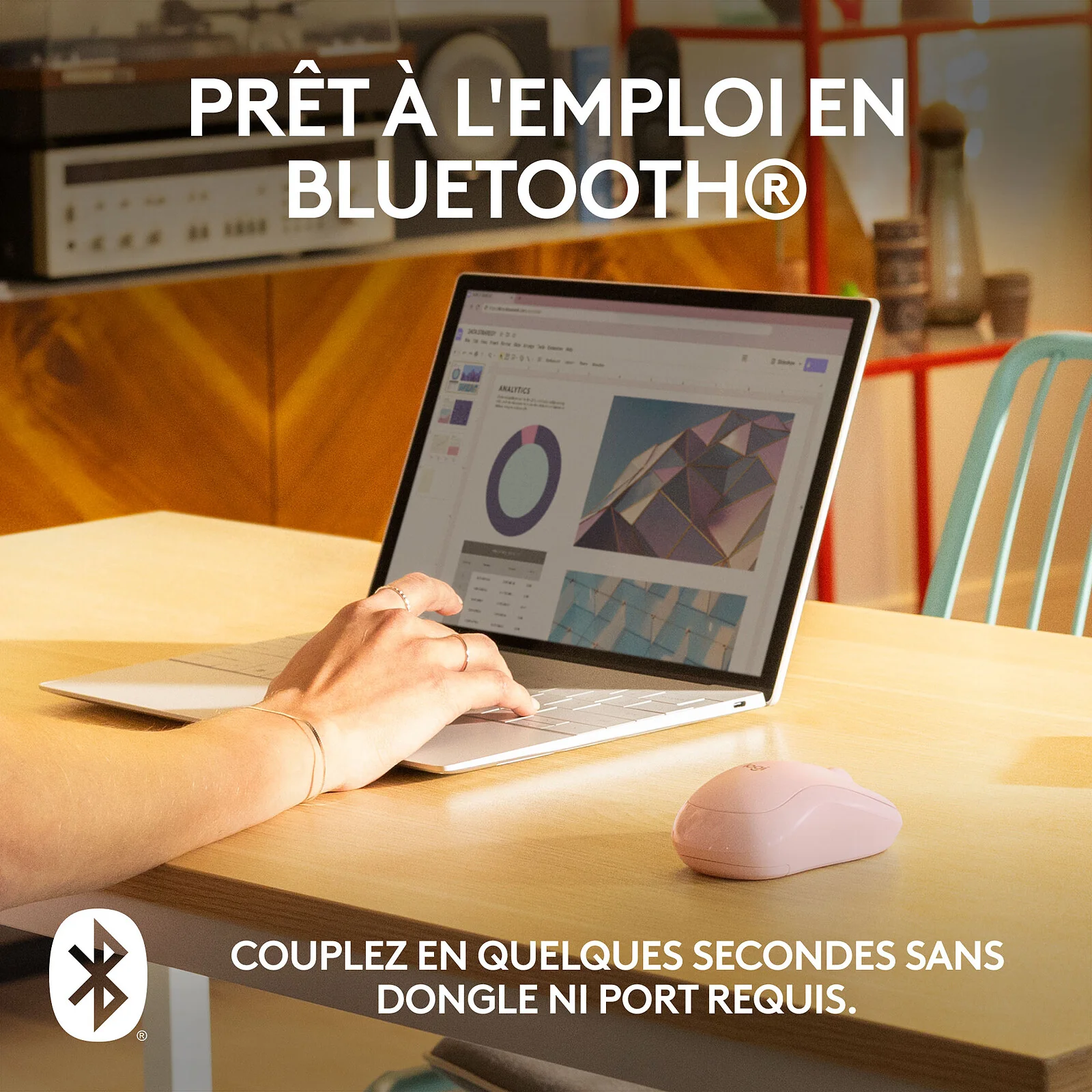 SOURIS LOGITECH M240 SILENT ROSE (5/5)