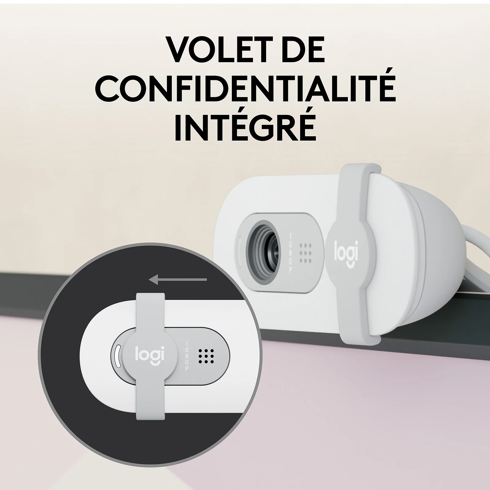 WEBCAM LOGITECH BRIO 100 BLANC (3/5)