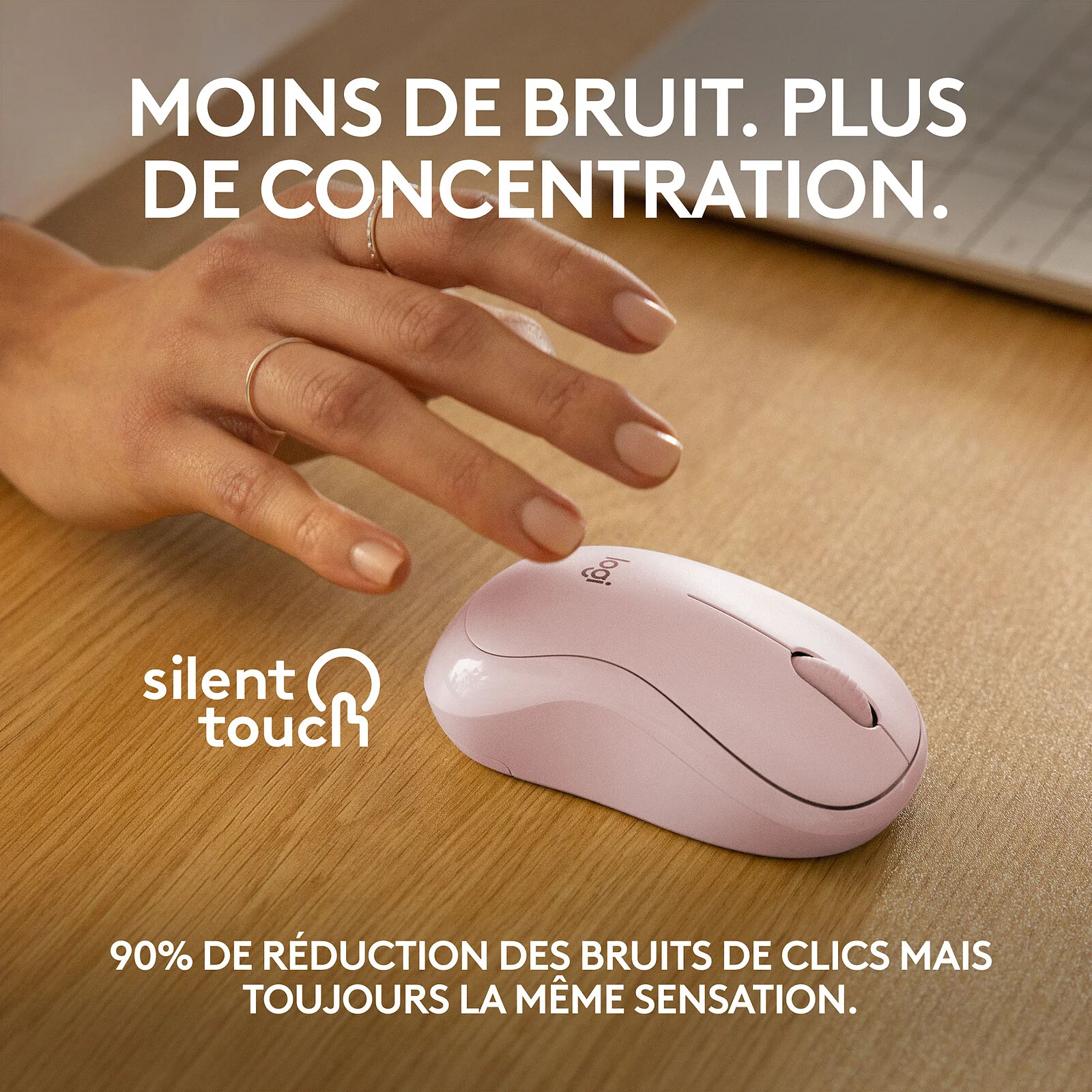 SOURIS LOGITECH M240 SILENT ROSE (4/5)