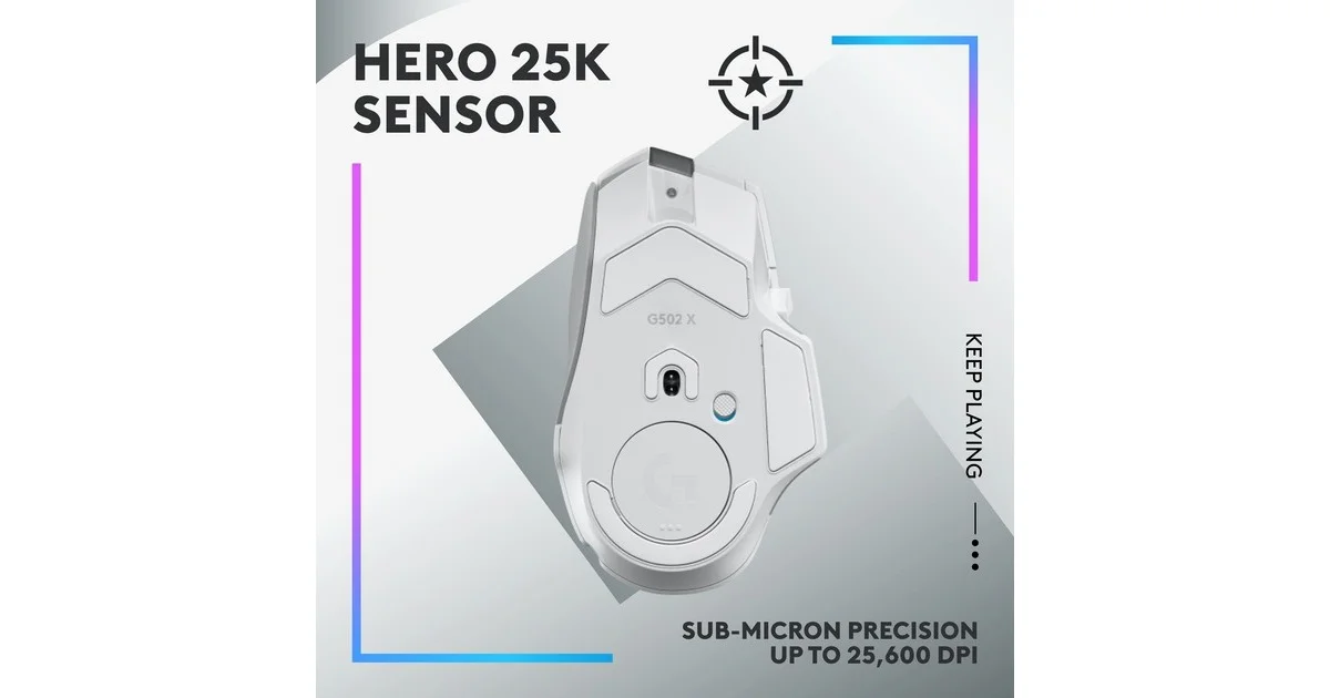 SOURIS LOGITECH G502 X PLUS LIGHSTSPEED BLANC (5/8)