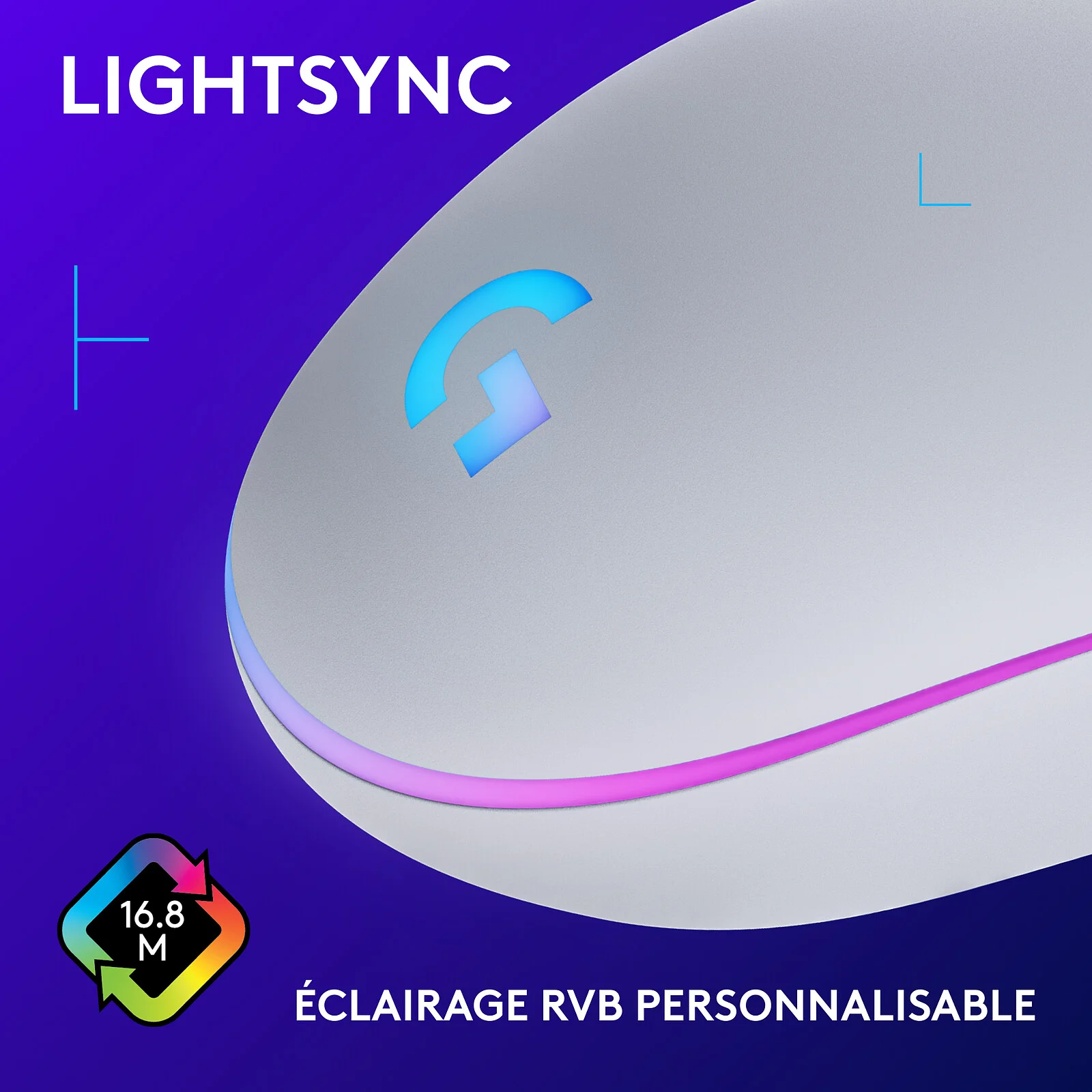 SOURIS LOGITECH G203 LIGHTSYNC BLANC (4/8)