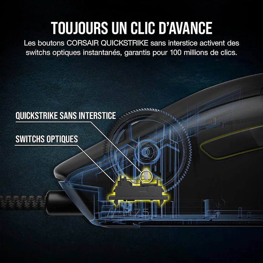 SOURIS CORSAIR M75 NOIRE FILAIRE (5/9)