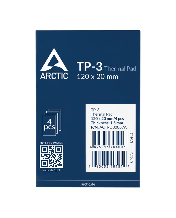 PAD THERMIQUE ARCTIC TP-3 120*20*0.5mm