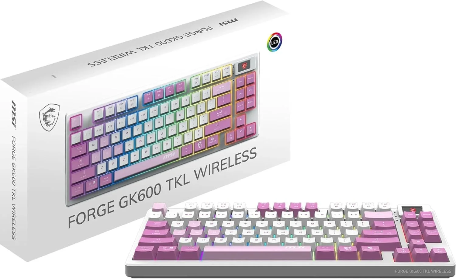 CLAVIER MSI GK600 TKL VIOLET