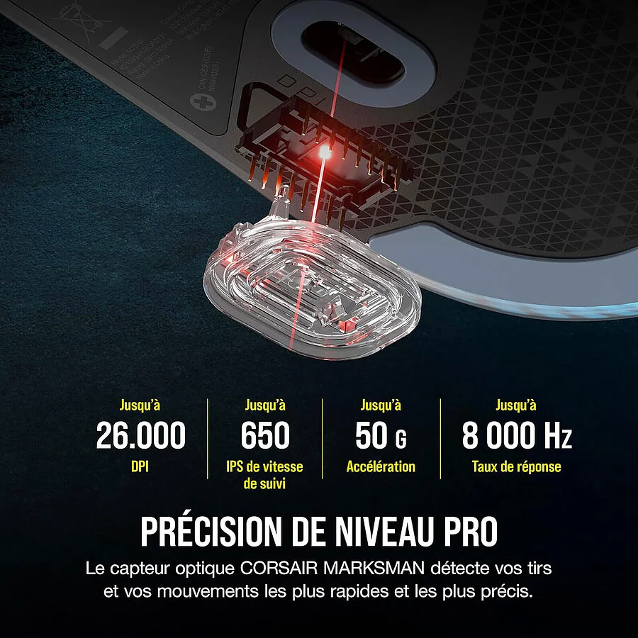SOURIS CORSAIR M75 NOIRE FILAIRE (3/9)