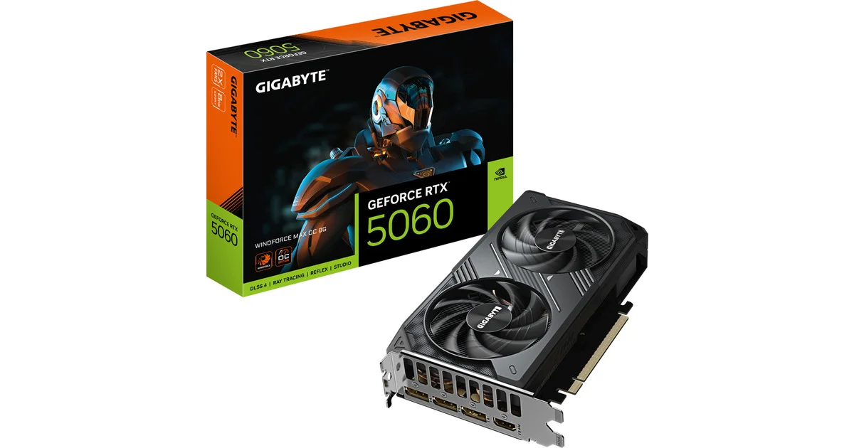 CG GIGABYTE 5060 WINDFRORCE MAX 2 FAN 8G (1/8)