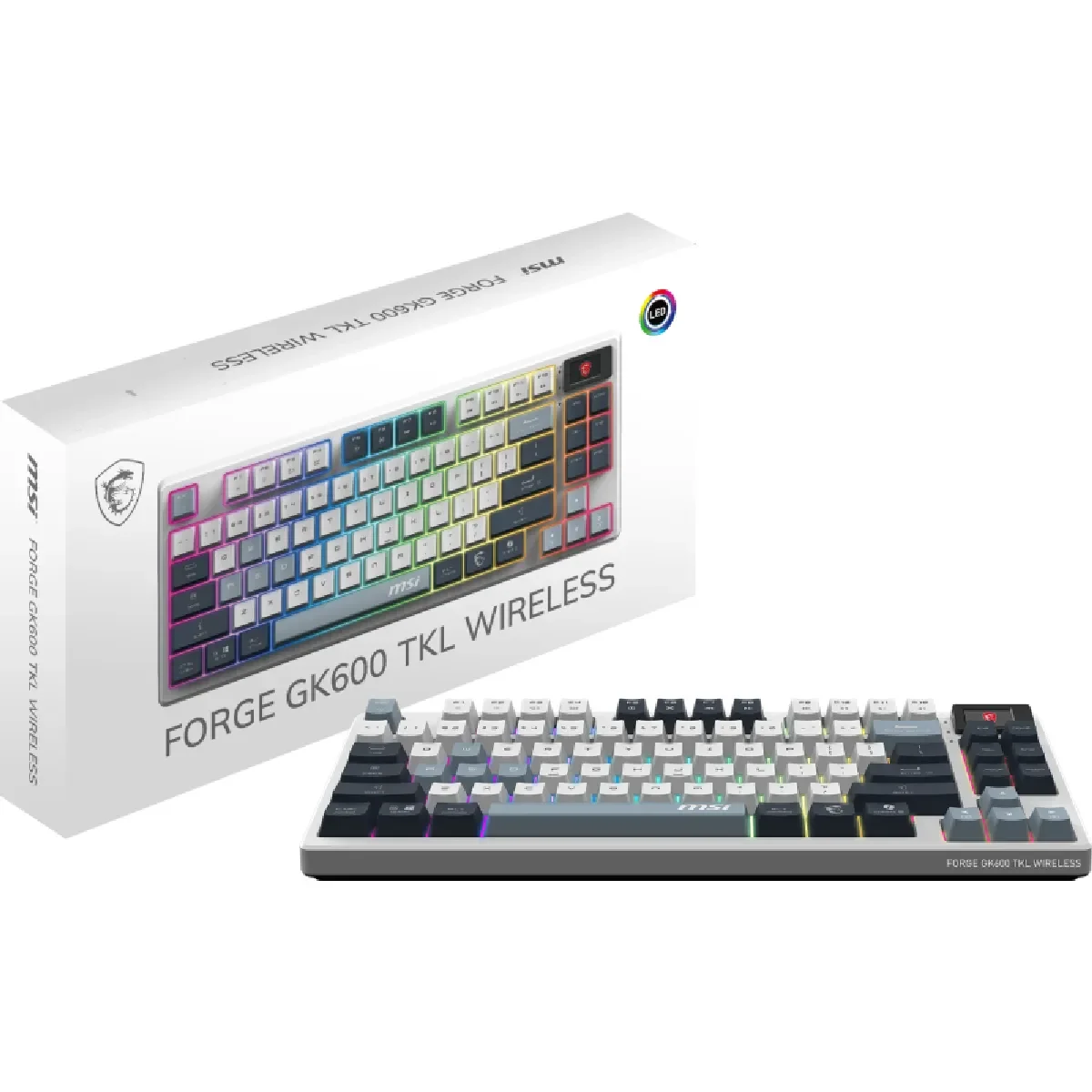 CLAVIER MSI FORGE GK600 TKL WHITE