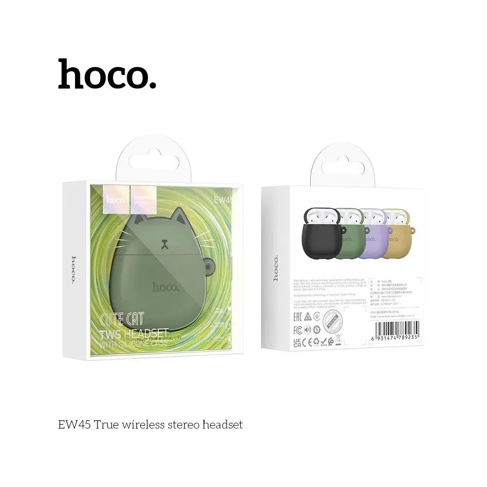 ECOUTEURS HOCO BT EW45 CHAT VERT (3/4)