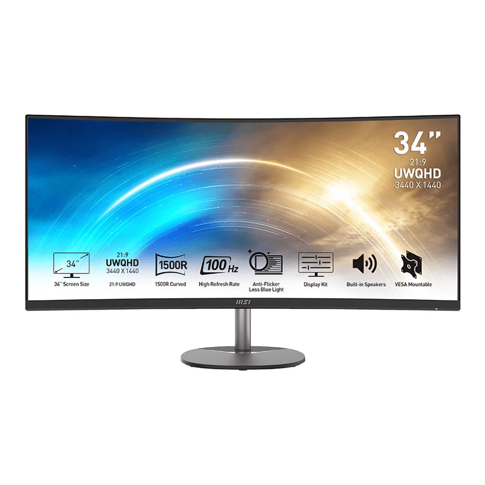 ECRAN MSI 34" PRO MP341C 3440*1440 100Hz