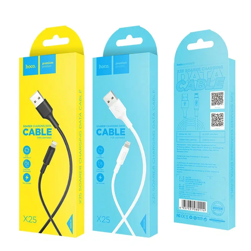 CABLE X25 LIGHTNING NOIR HOCO (1/3)