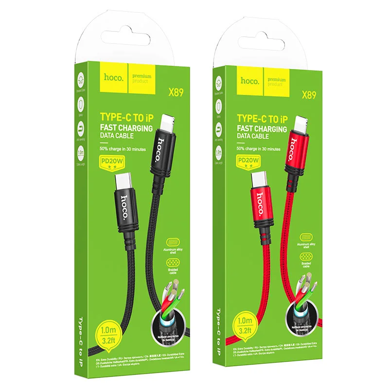 CABLE X89 WIND PD TYPE-C/LIGHTNING (1/6)
