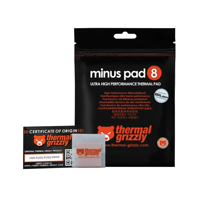 PAD THERMIQUE THERMAL GRIZZLY MINUS 30*30*1 ROSE