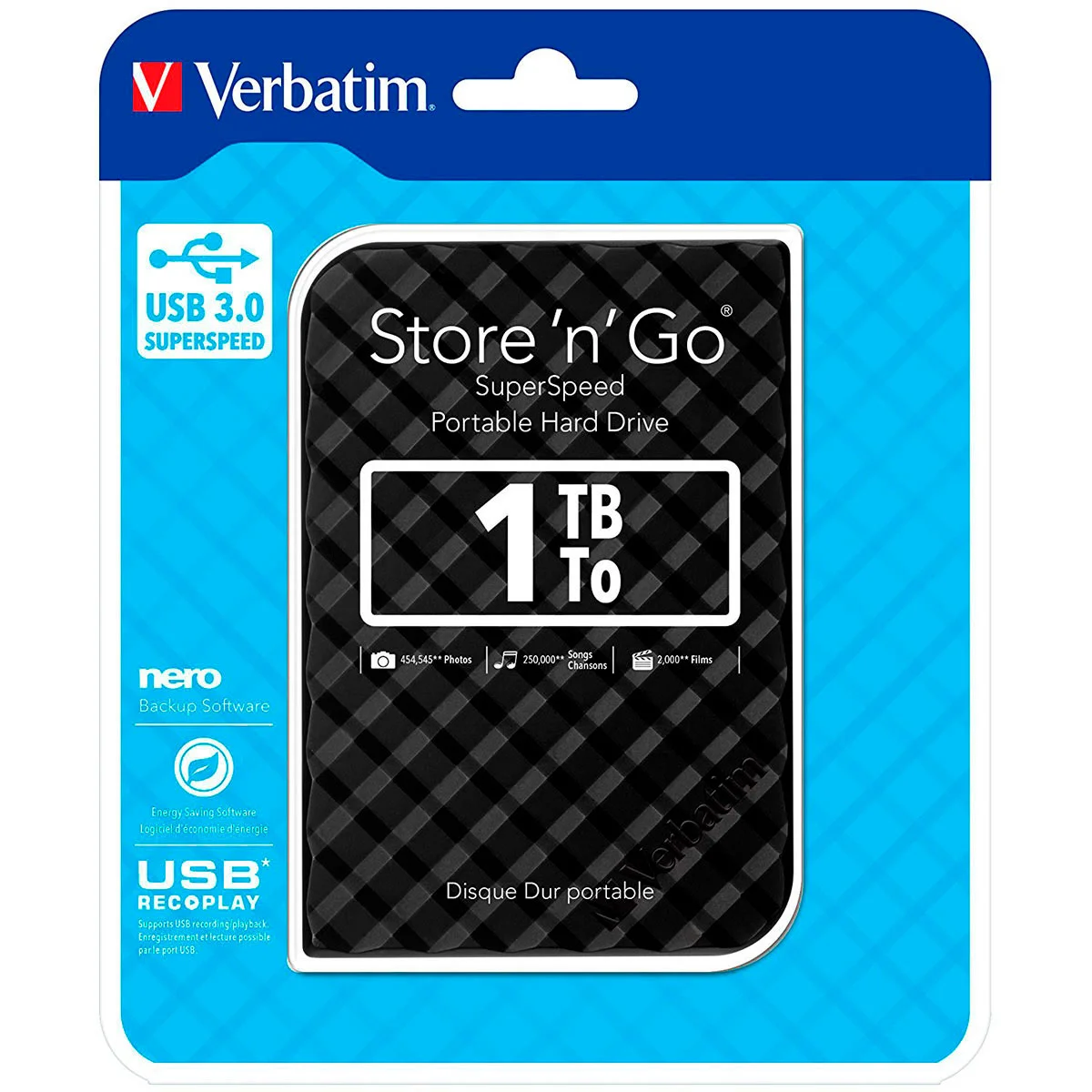 DISQUE DUR EXT VERBATIM USB 3.2 G1 1To