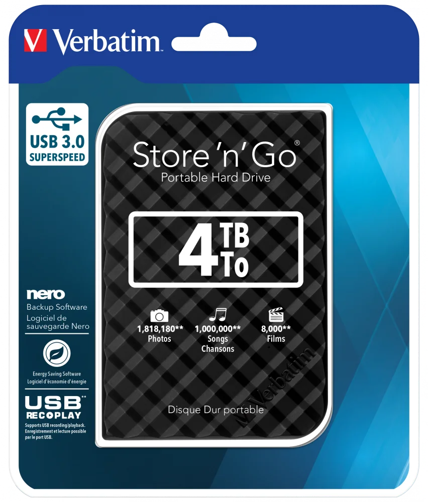 DISQUE DUR EXT VERBATIM 4To (2/5)
