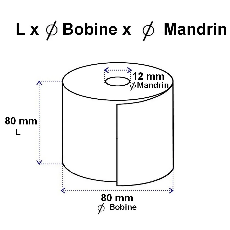 BOBINE THERMIQUE 80*80 MM 75M (2/2)