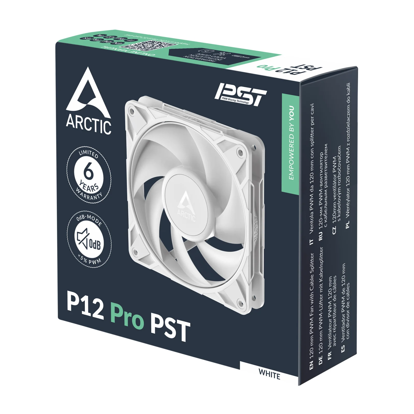VENTILATEUR ARCTIC P12 PRO PST RGB BLANC (5/5)
