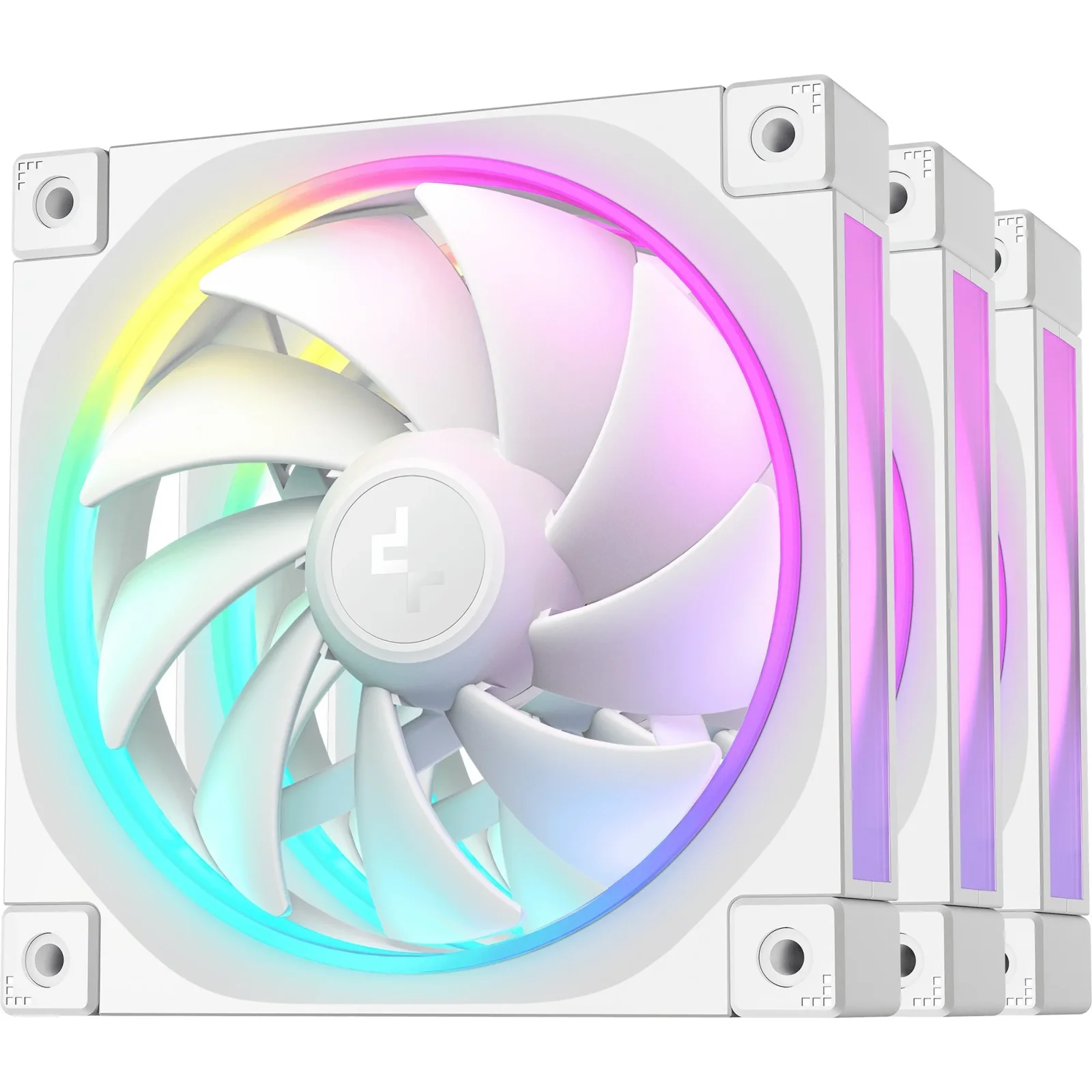 KIT 3 VENTILATEURS DEEPCOOL FL12 SE RGB BLANC (1/6)